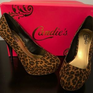 Candies Casmonkey Leopard Print Stilleto Pump